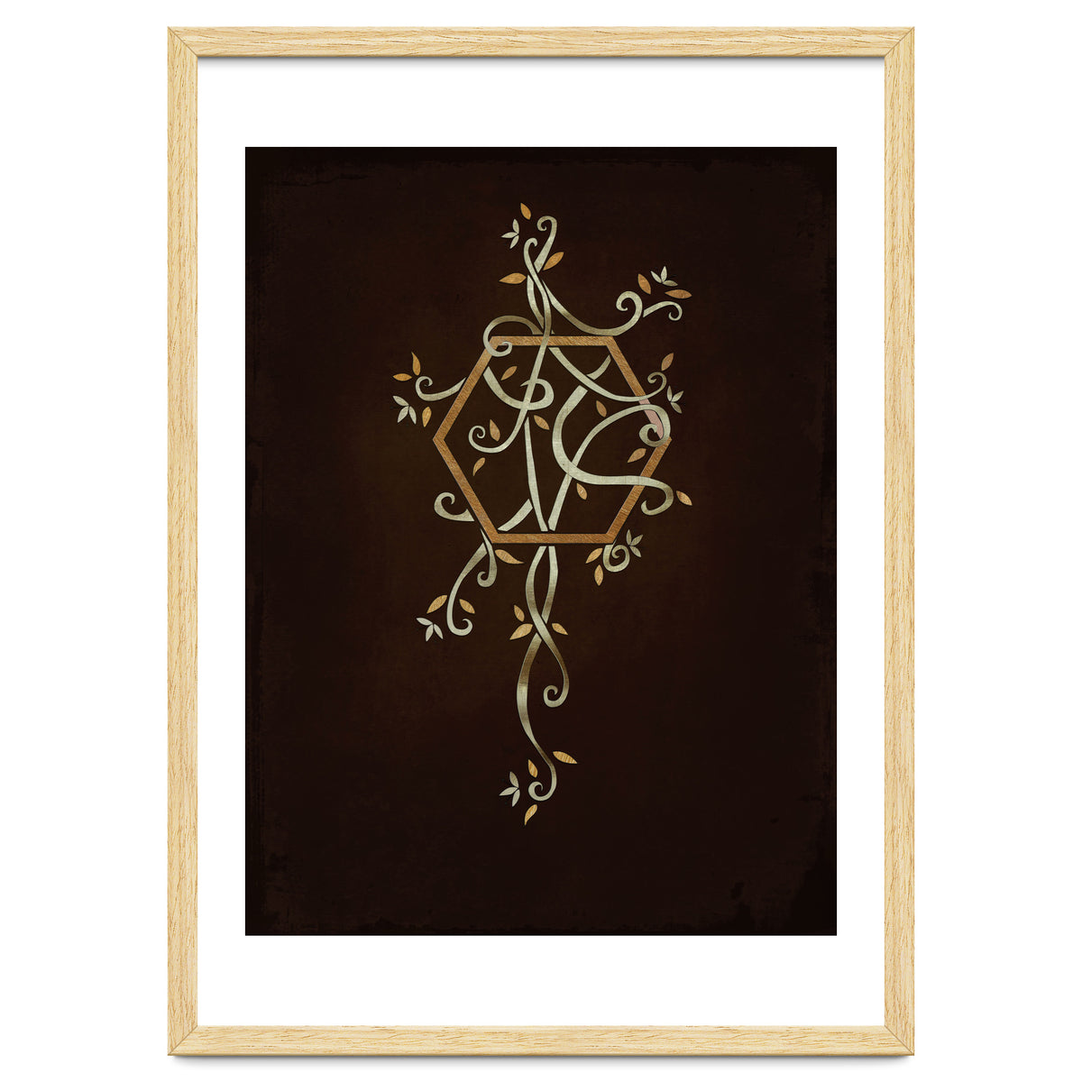 Flowering golden hexagon