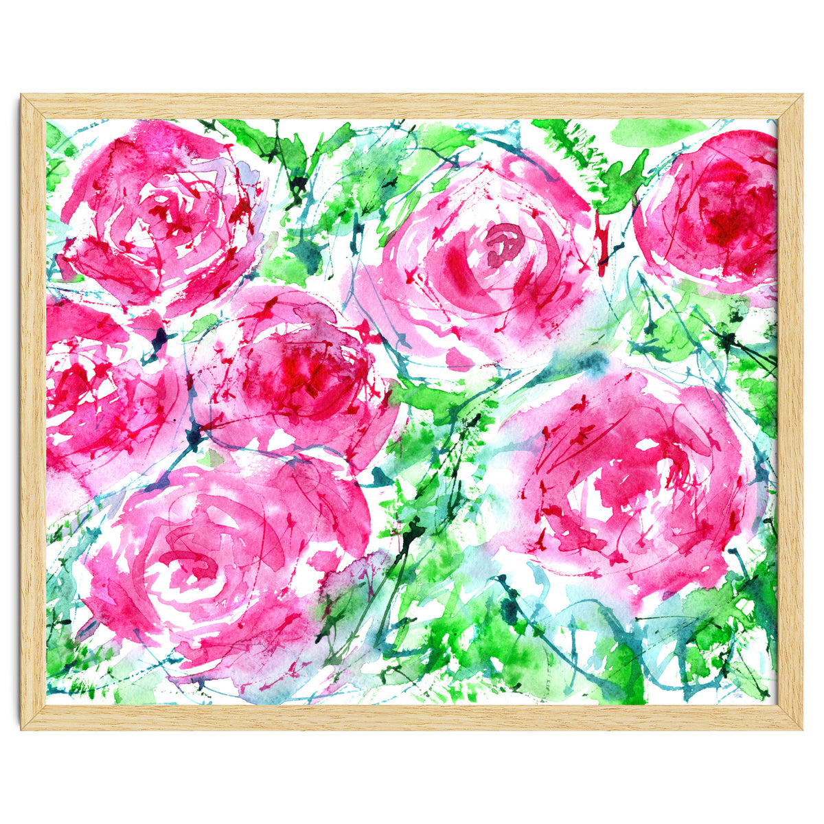 Blooming bouquet || watercolor roses