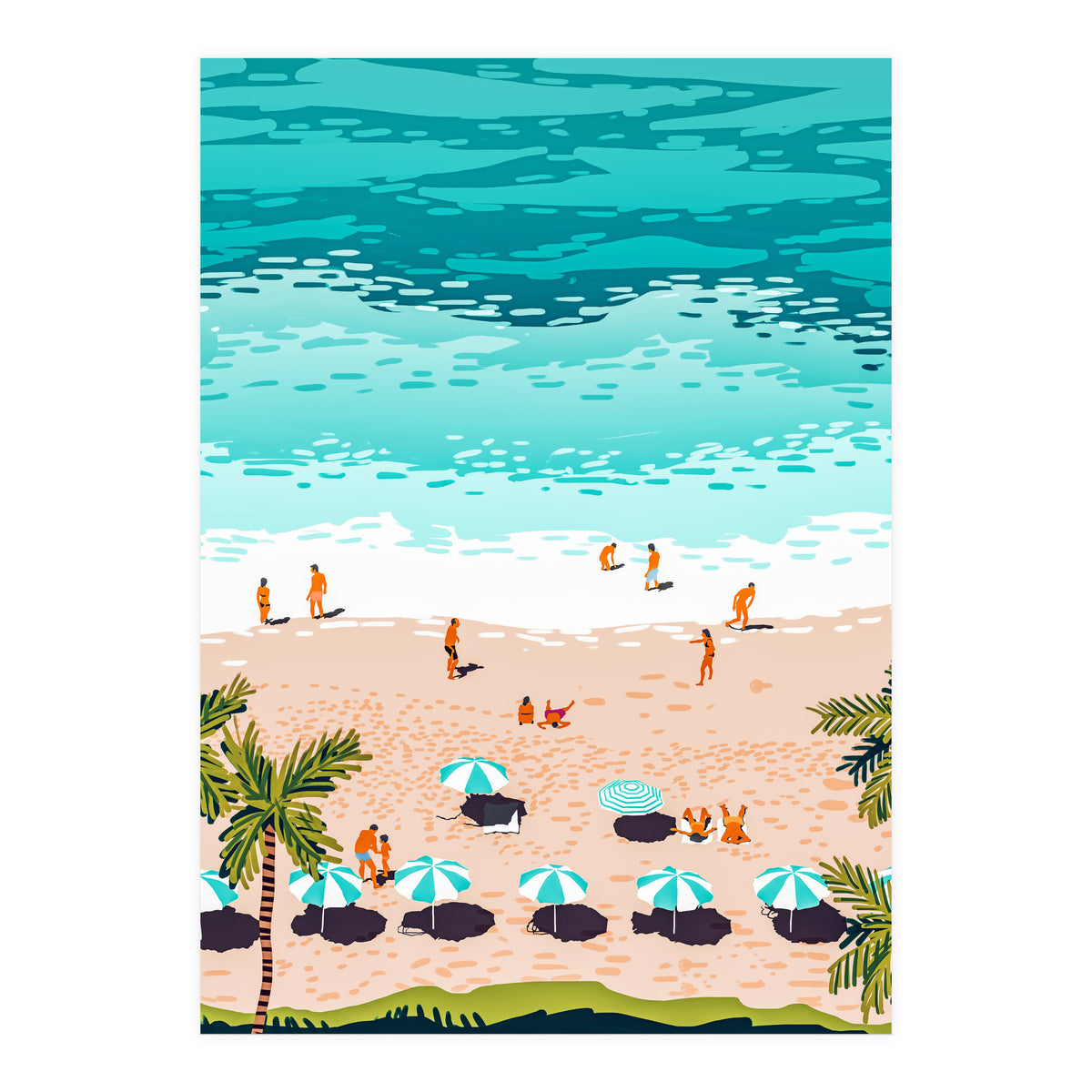 Dream in Colors Borrowed From The Sea | Ocean Tropical Beachy Summer | Swim Surf Travel Vacation (Print Only)