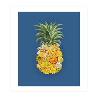 Pineapple Floral Blue (Print Only)