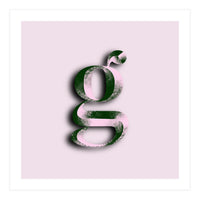 Pink & Green G (Print Only)