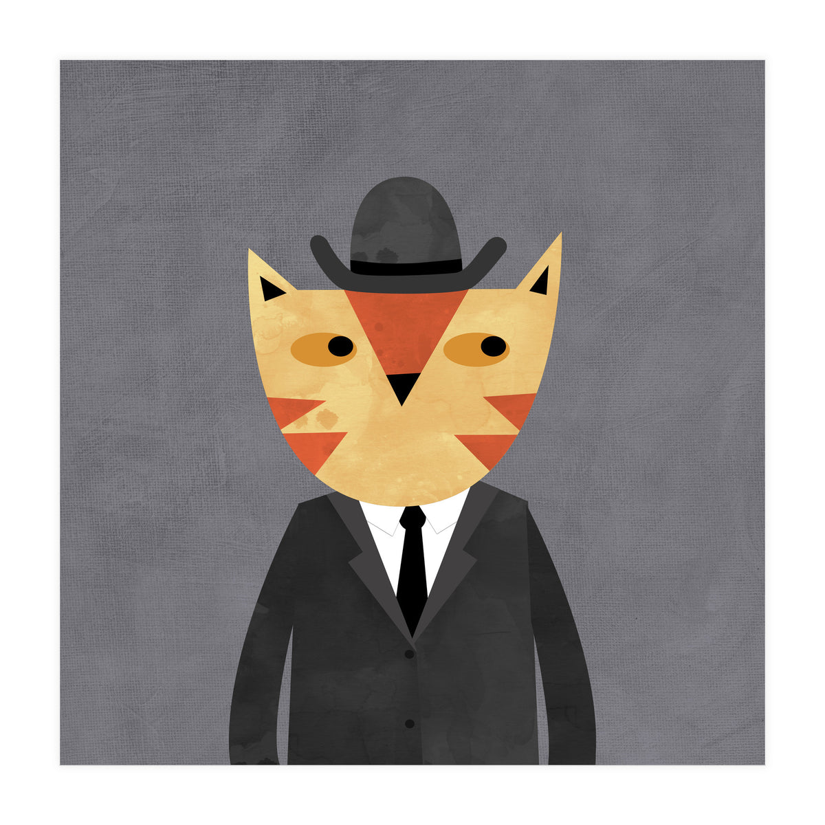 Ginger Cat in a Bowler Hat (Print Only)
