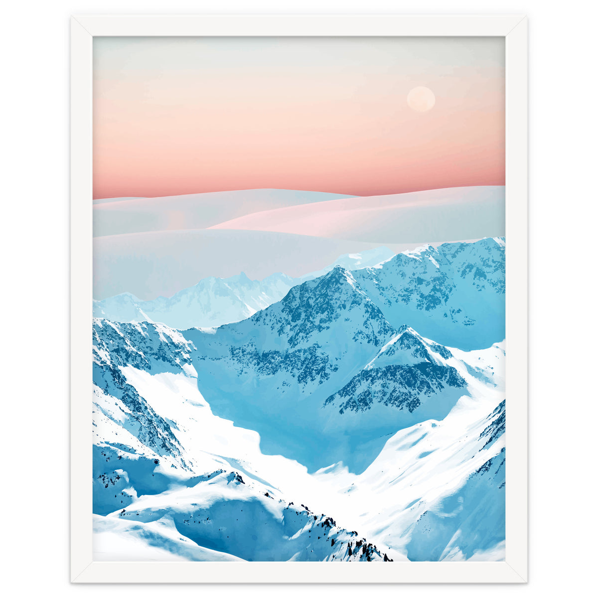 Snow & Blush Horizon