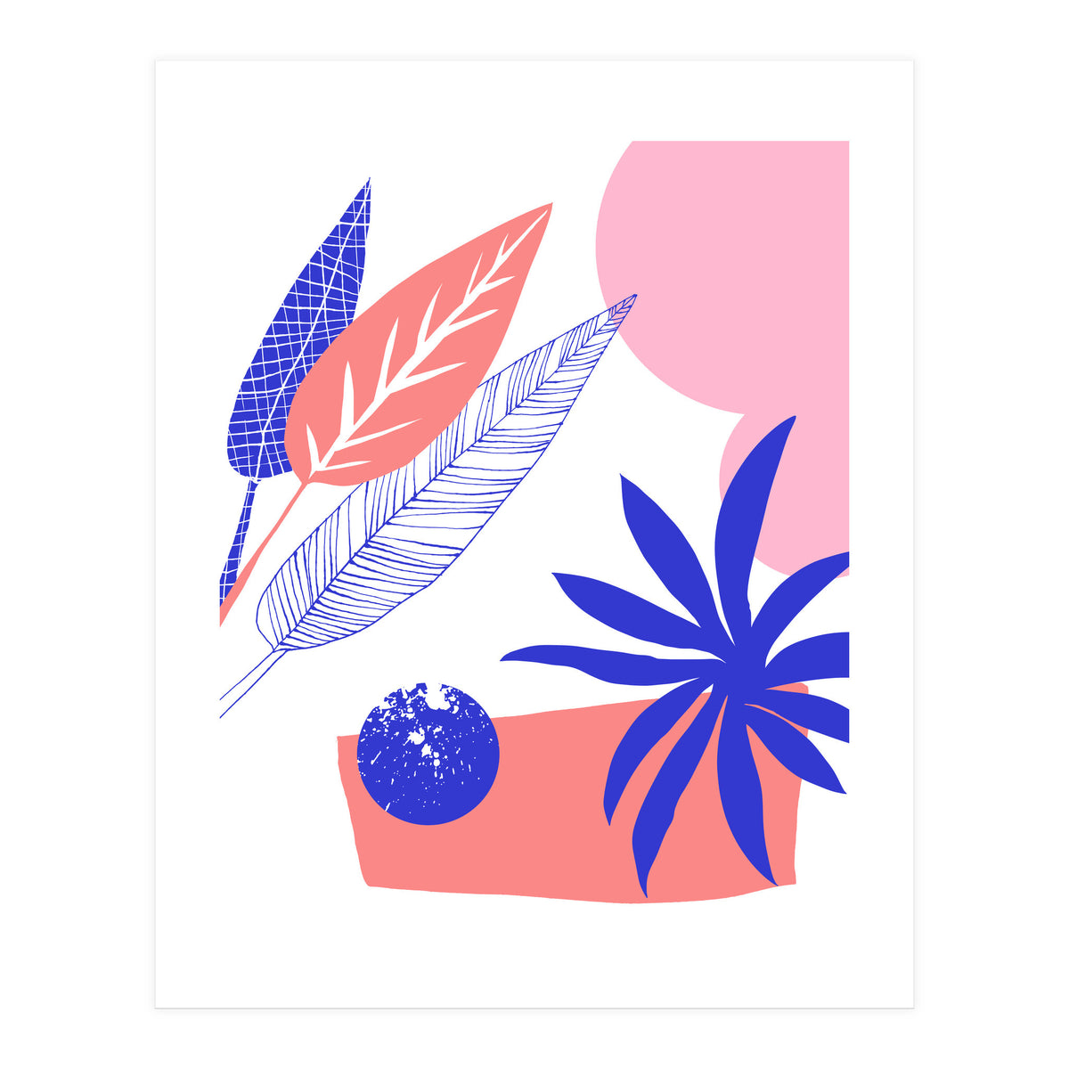 Blue And Pink (Print Only)