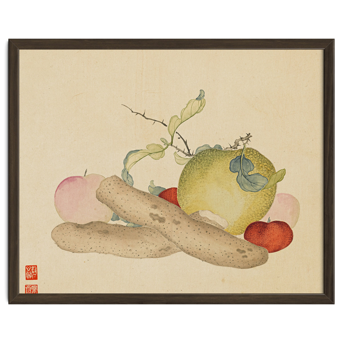 Wang Chengyu~flowers And Vegetables, Vegetables, Fruits, Yam, Apple, Pear