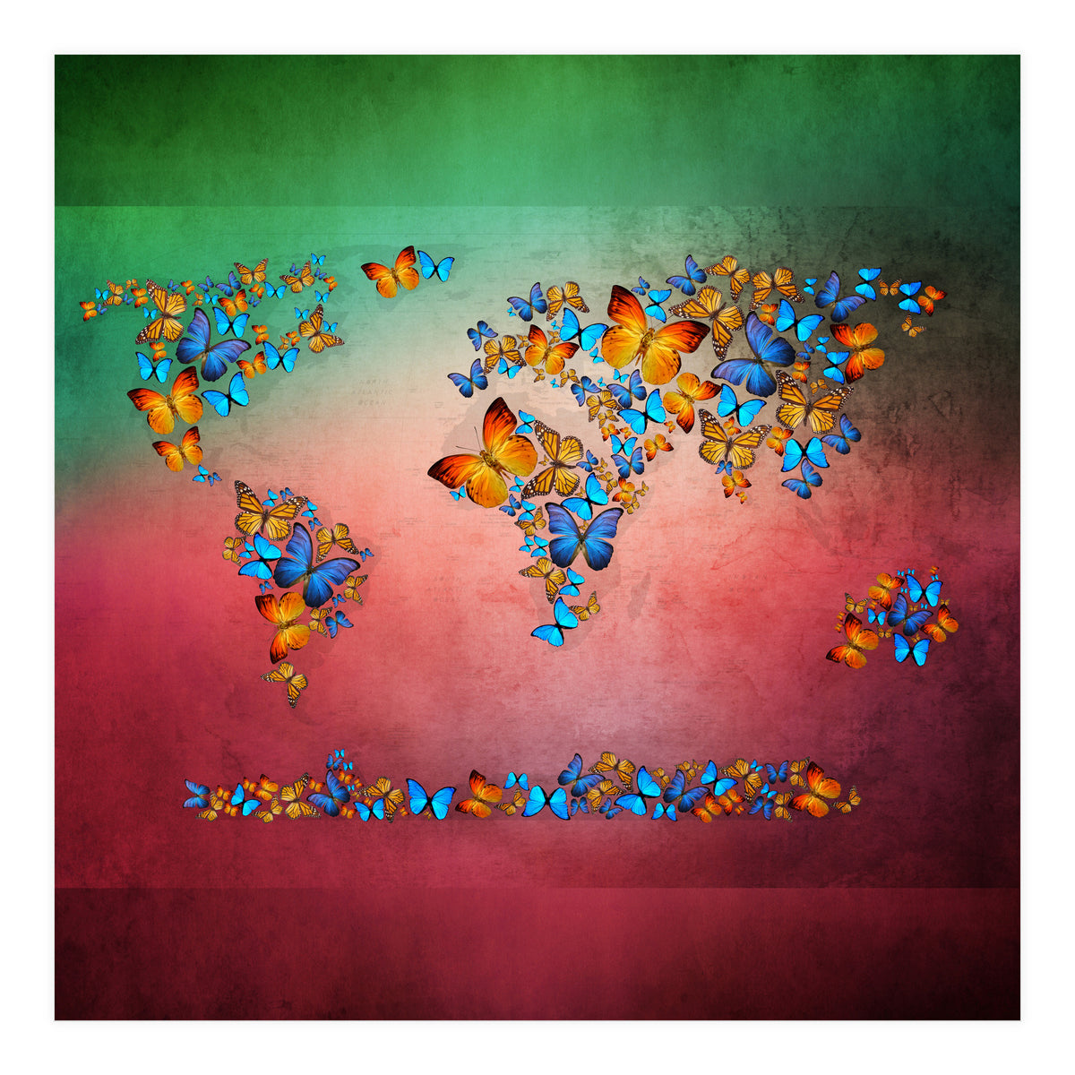 Map Of The World  (Print Only)