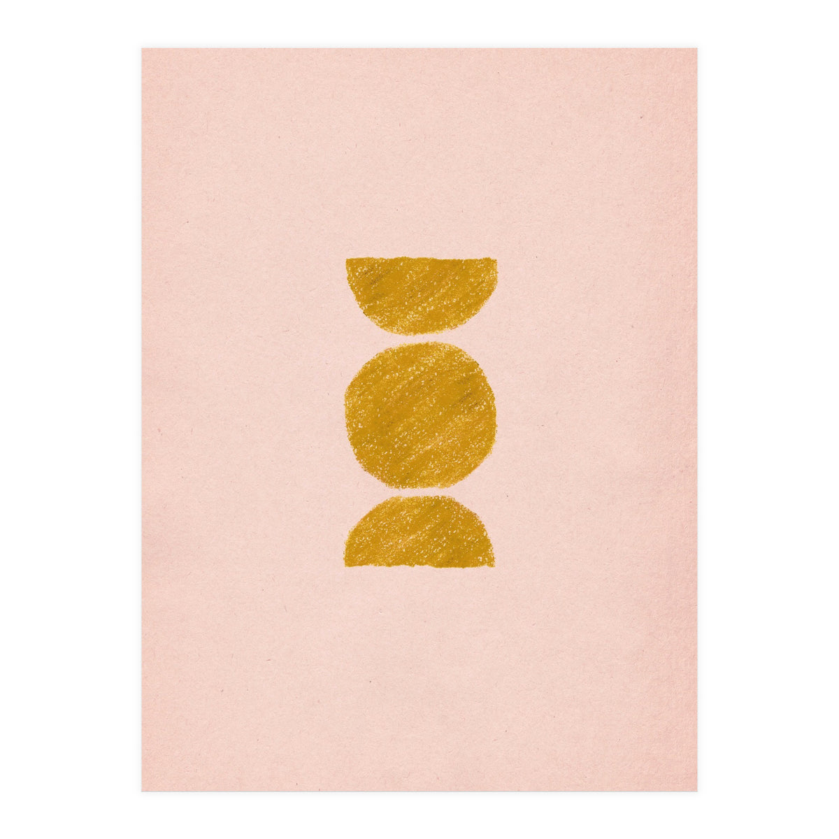 Pink and rust minimalist shapes (Print Only)