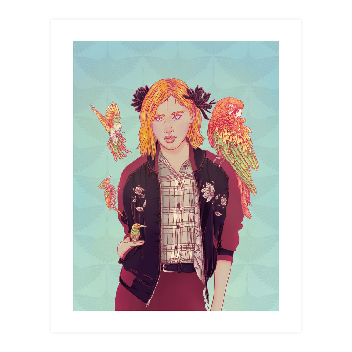 Blue Magnolia Lady (Print Only)