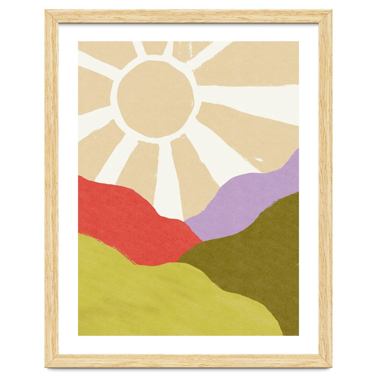Sunshine & Hills \\ Retro Landscape