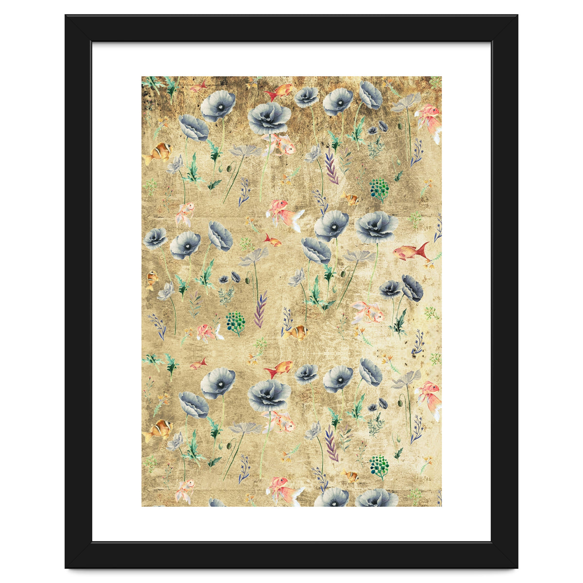 Fishes & Garden #Gold-plated