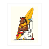Warthog on the Toilet, Funny Bathroom Humour (Print Only) thumbnail