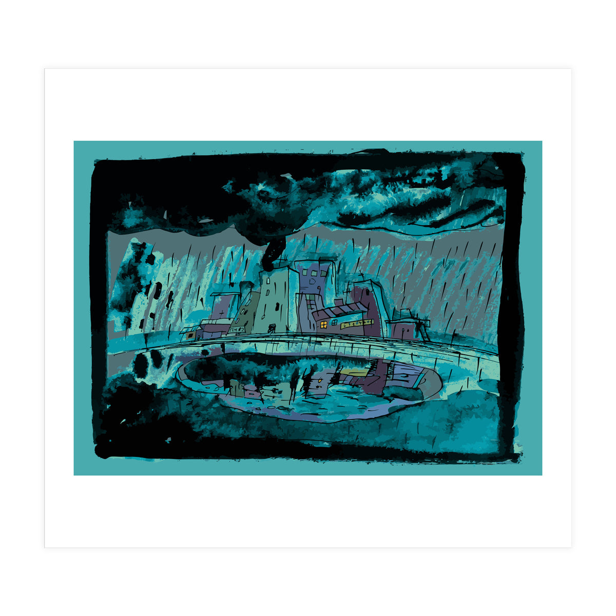 Autumn Rain in the Old City (Print Only)