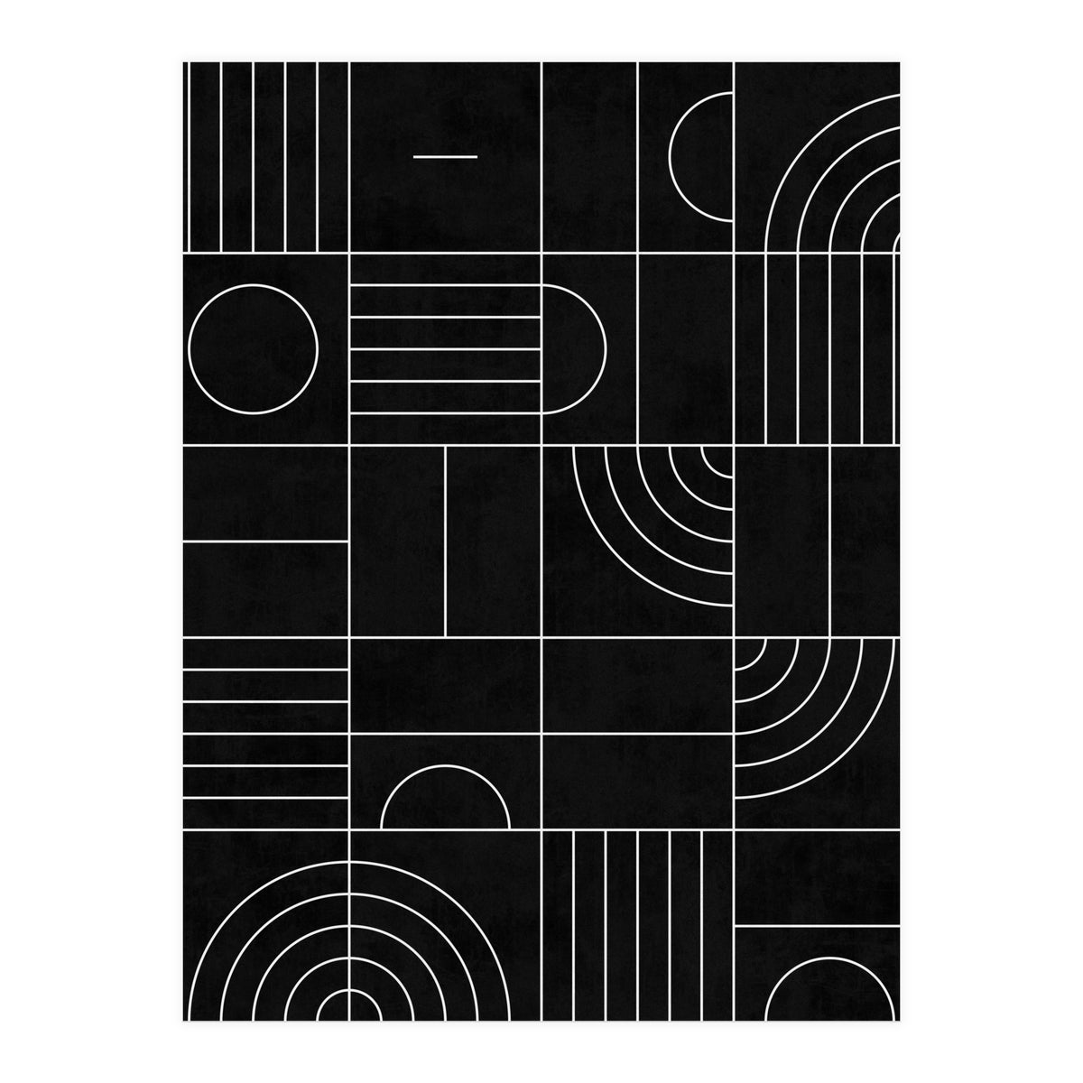 My Favorite Geometric Patterns No.27 - Black (Print Only)