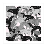 Borzoi dogs pattern (Print Only) thumbnail