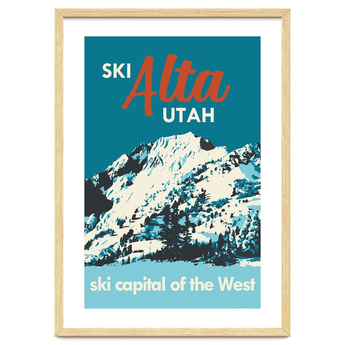Ski Alta Utah vintage poster