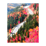 Valley of Pink Trees | Fantasy Pop of Color Forest Nature | Jungle Adventure Road Trip Pine (Print Only) thumbnail