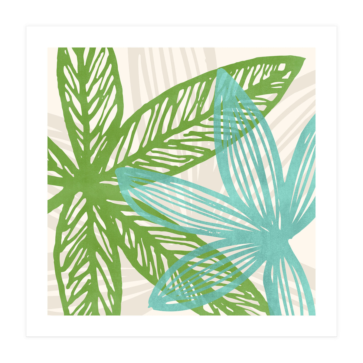 Abstract Coastal Flora (Print Only)