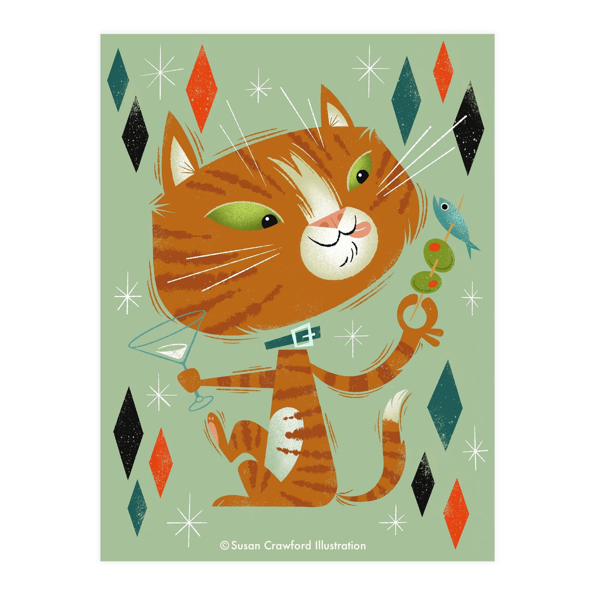 Cat A Tonic Orange Tabby (Print Only)