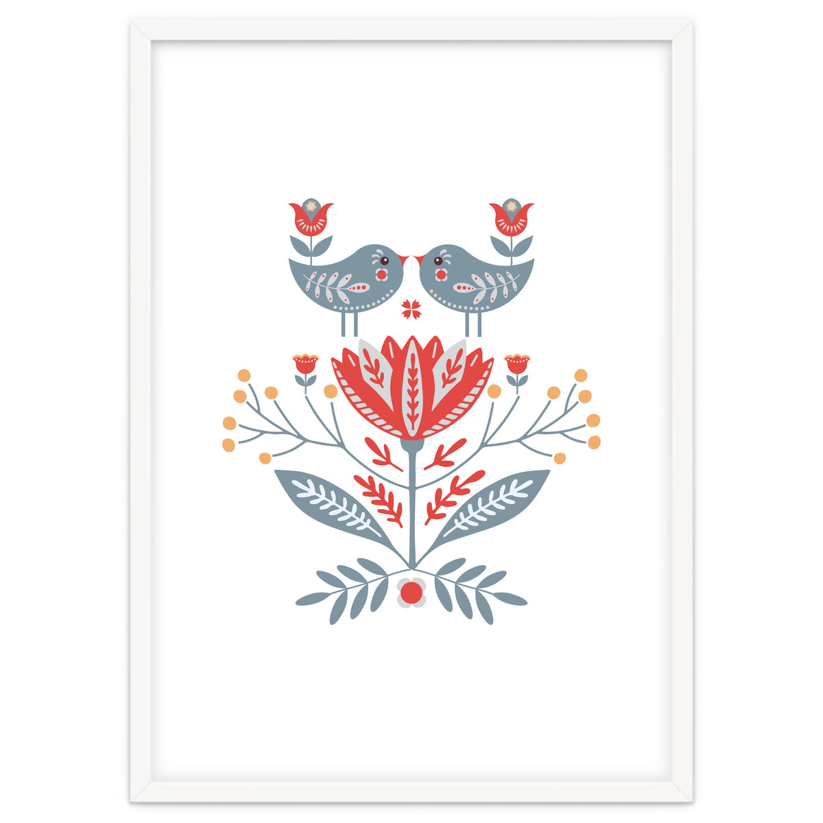 Scandinavian Folk Birds & Flowers