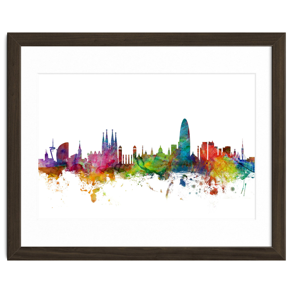 Barcelona Spain Skyline