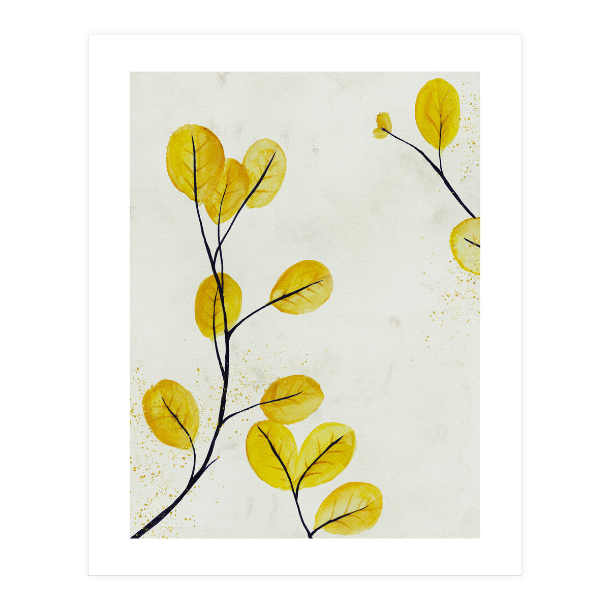 Golden birch leaves (Print Only)