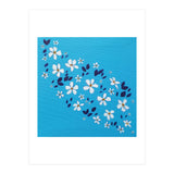 Flowers On Blue  (Print Only) thumbnail