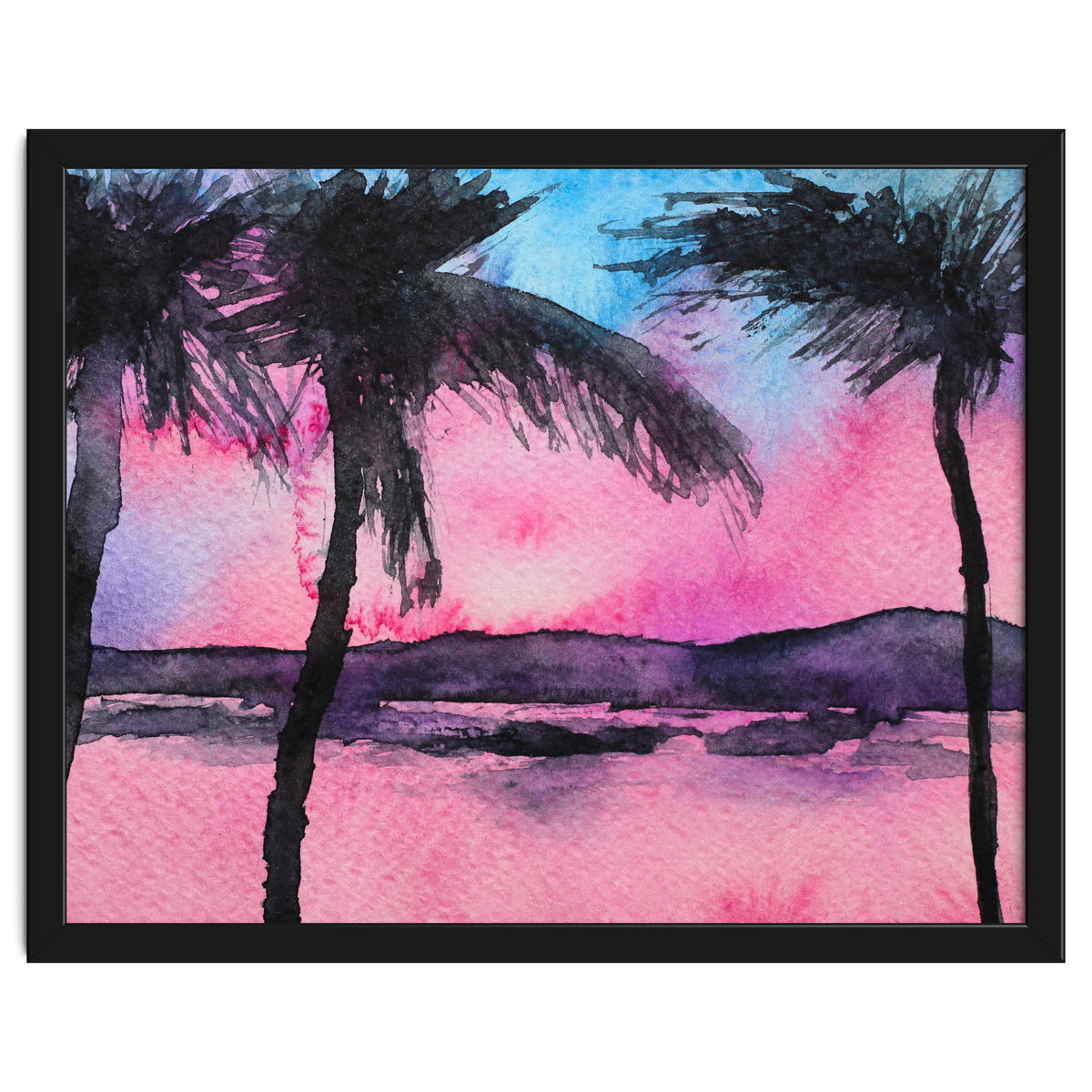 Tropical sunset || watercolor