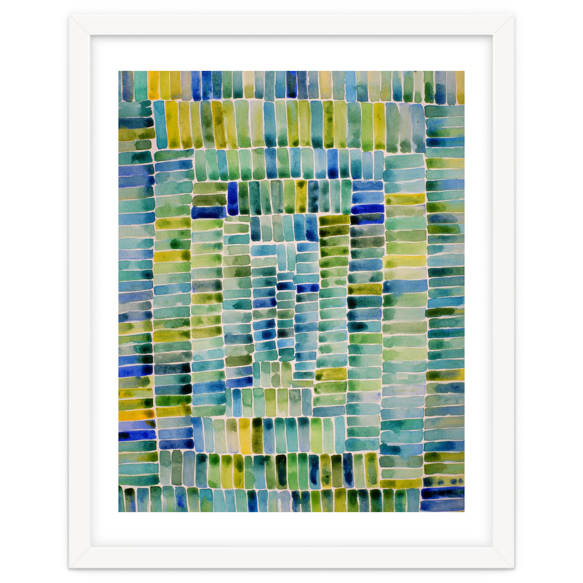 Abstract rectangle pattern in green