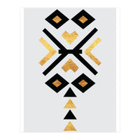 Gold And Black Abstract Tribal (Print Only)