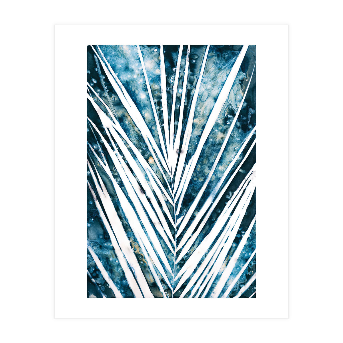 Indigo Blue Botanical Leaves No. 4 (Print Only)