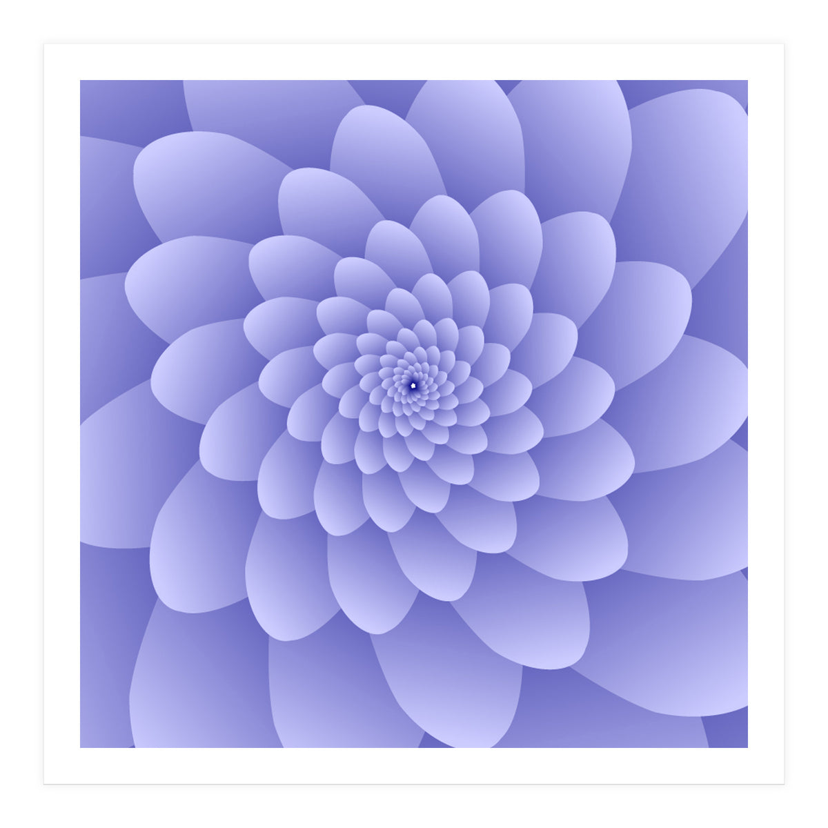 3 D Modern Purple Floral (Print Only)