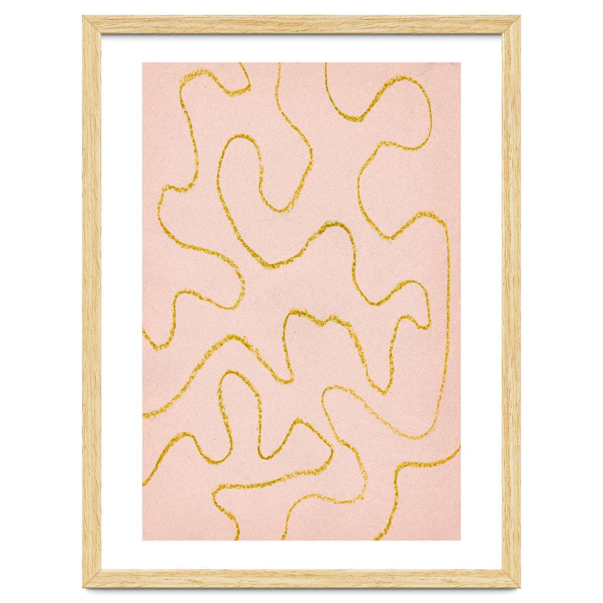 Pink and rust organic lines