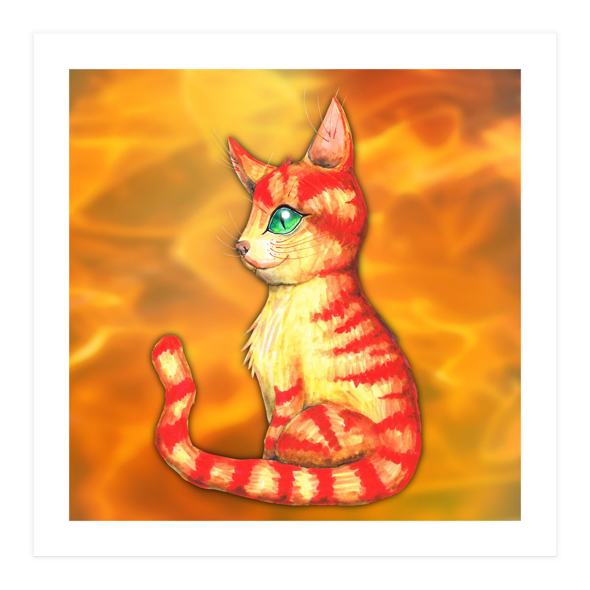 Fiery Cat (Print Only)