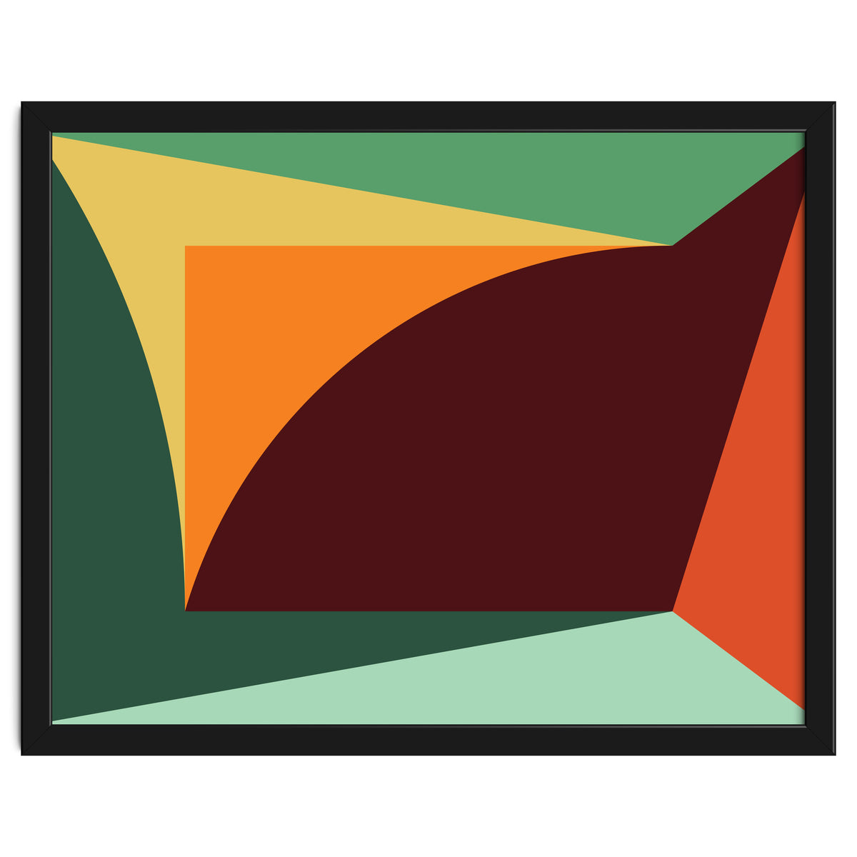 Geometric Shapes No. 18 - orange, green & purple