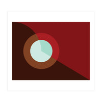 Geometric Shapes No. 2 - deep reds & turquoise (Print Only)