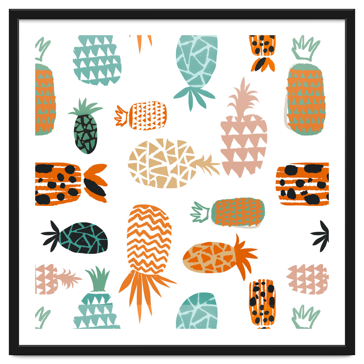 Crazy Pineapples Art Print