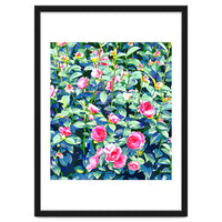 Winter Rose | Botanical Floral Garden | Boho Vintage Plants Meadow Roses Painting