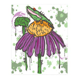 Frog On Flower sketch (Print Only) thumbnail