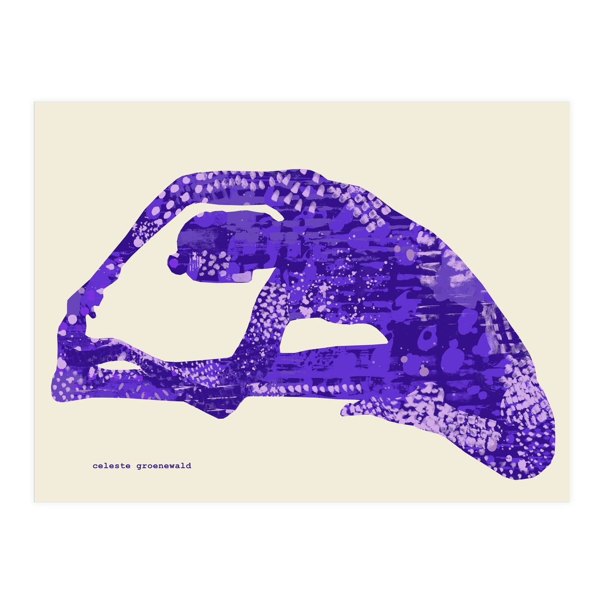 Parivrtta Janu Sirsasana in Purple (Print Only)