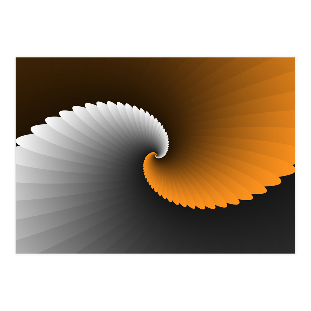 Orange Spiral Wings (Print Only)