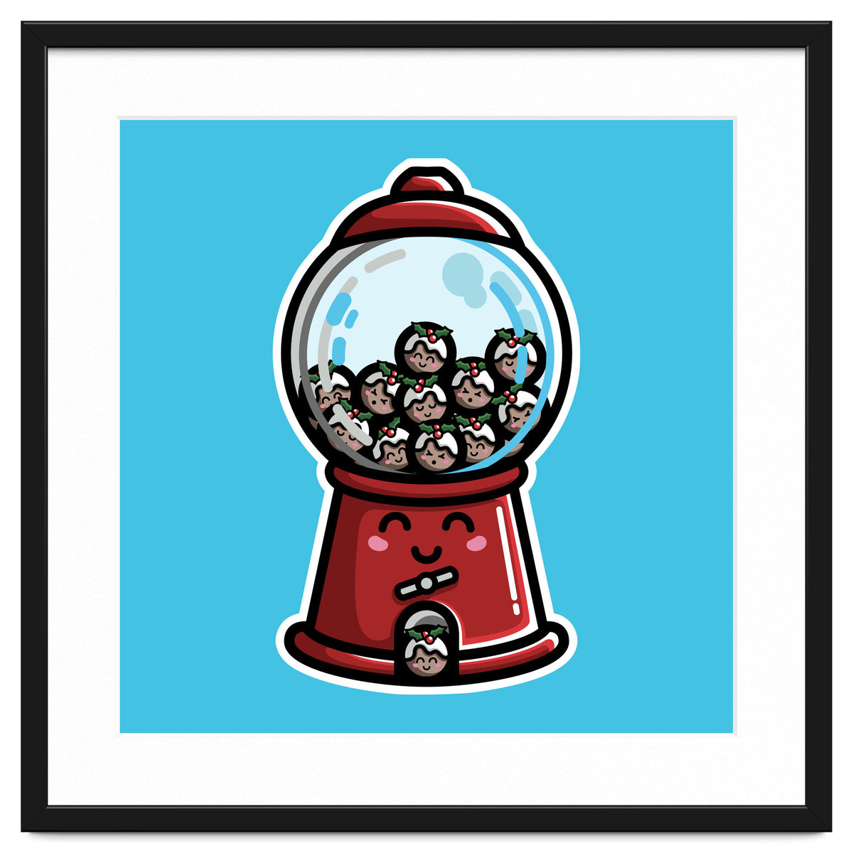 Kawaii Cute Christmas Pudding Gumball Machine