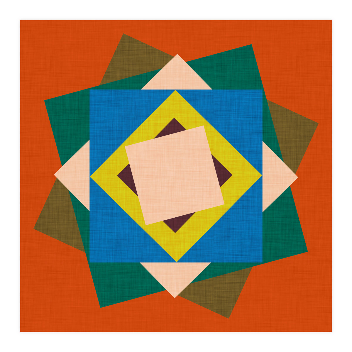 Kilim Floral Orange (Print Only)