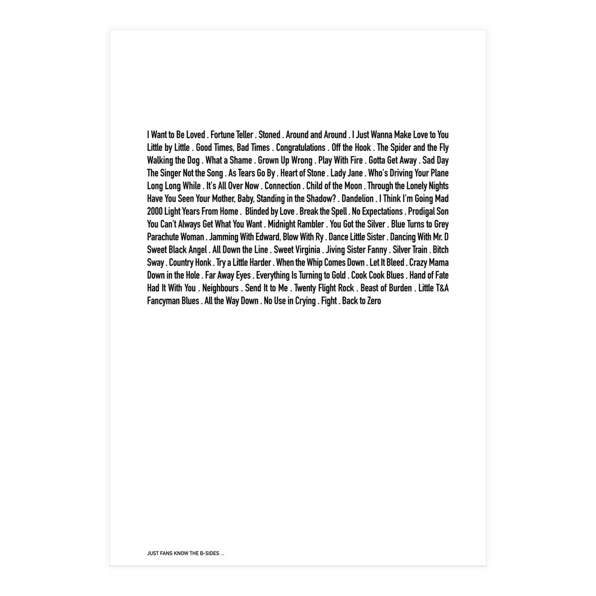 JUST STONES (Print Only)