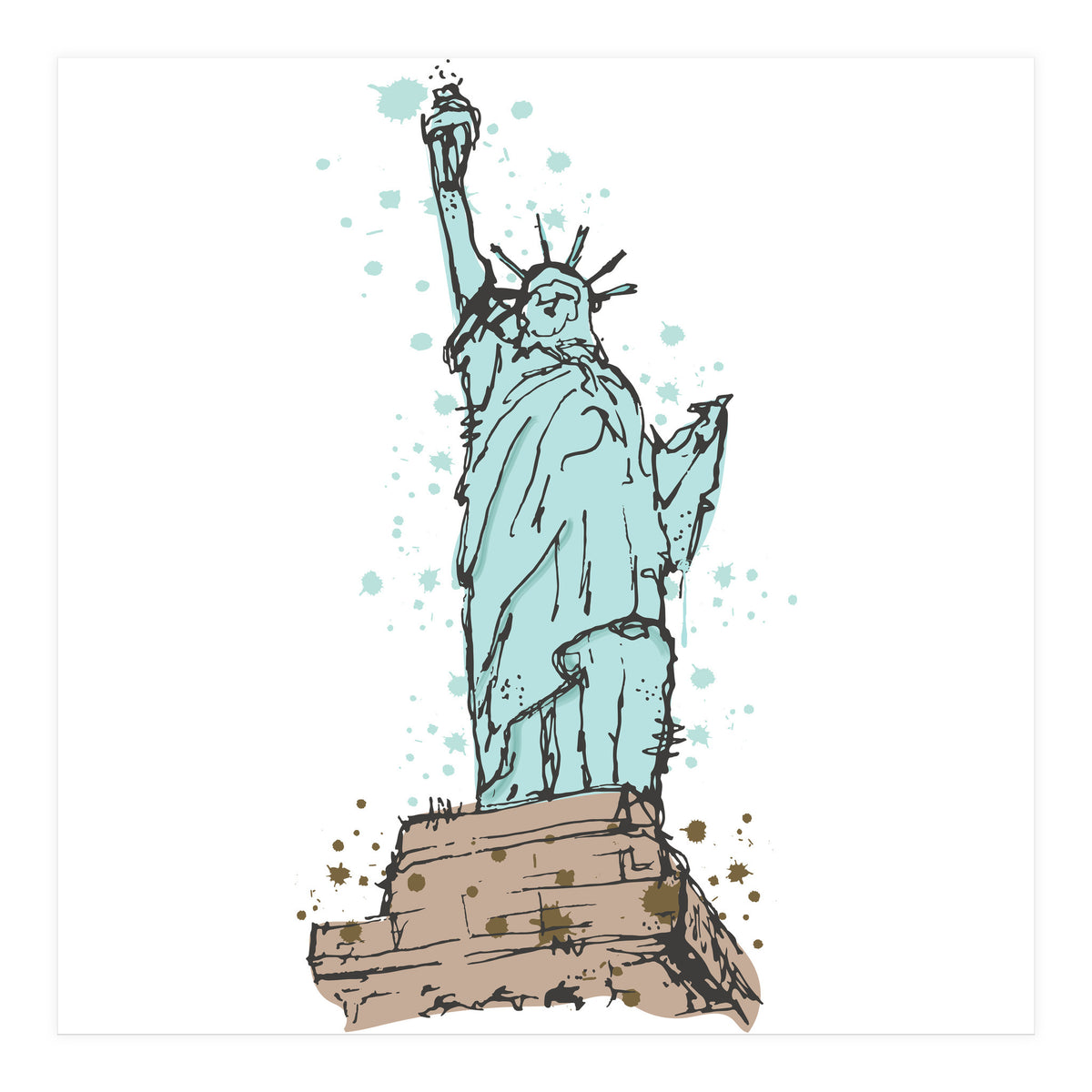 Statue of Liberty Sketch (Print Only)