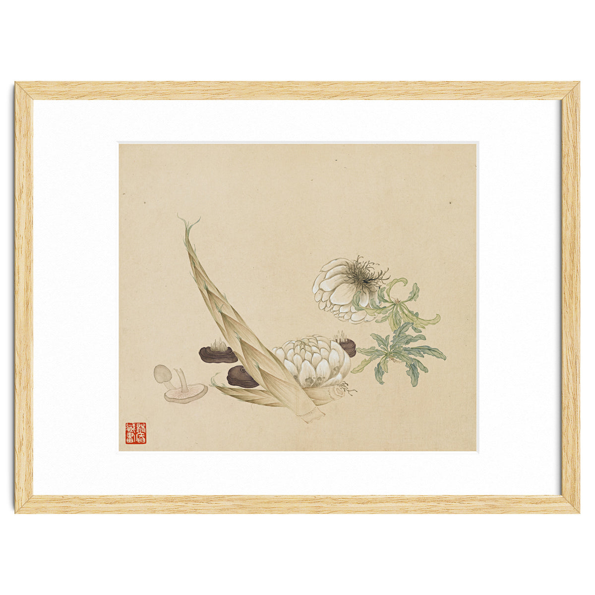 Wang Chengyu ~flowers, Vegetables, Lilies, Bamboo Shoots, Leaves, Mushrooms, Vegetables