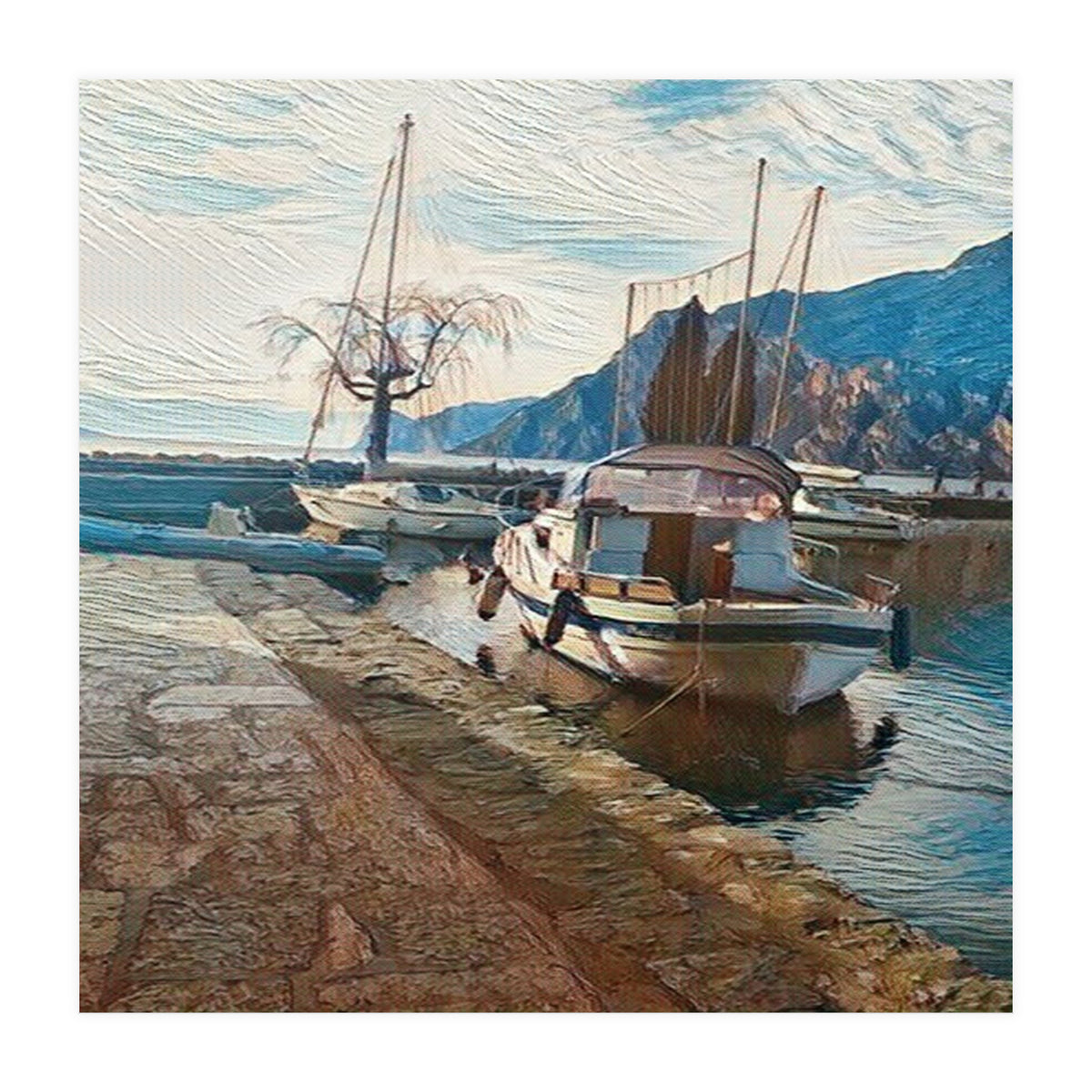 Boats on GardaSee, Italy. (Print Only)