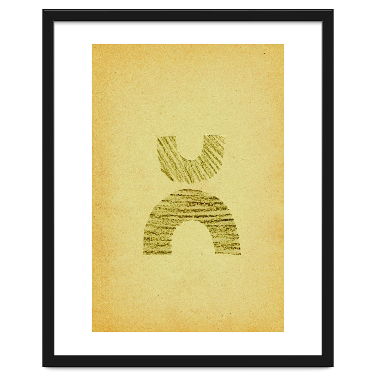 Abstract shapes and retro paper