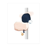 Abstract Study Blush and Navy Blue II (Print Only) thumbnail