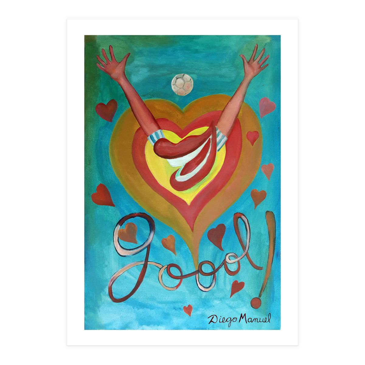 Goool Y Corazones (Print Only)