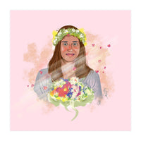 Girl In Wreath 3 (Print Only)